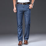 BROWON Brand 2020 Men Jeans Summer Thin Breathable Soft Mid Straight Regular Men's Jeans Trousers Vintage Mens Clothing