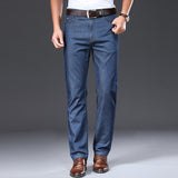 BROWON Brand 2020 Men Jeans Summer Thin Breathable Soft Mid Straight Regular Men's Jeans Trousers Vintage Mens Clothing